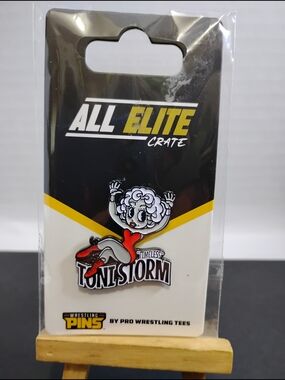 All Elite Crate Toni Storm Timeless Enamel Pin - White, Red, Black